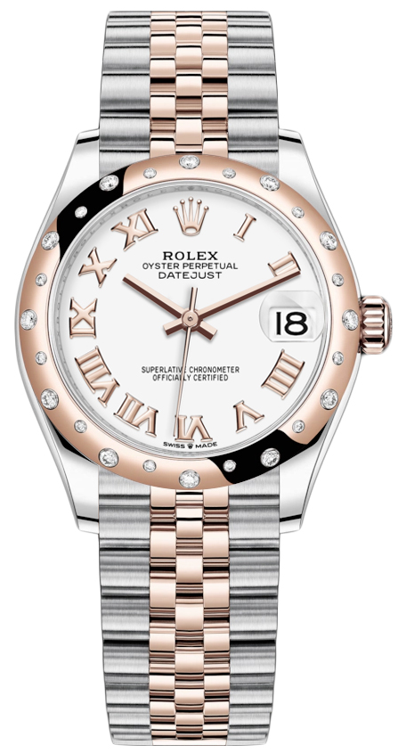 Datejust 31mm Stainless Steel and Rose Gold 278341RBR White Roman Jubilee
