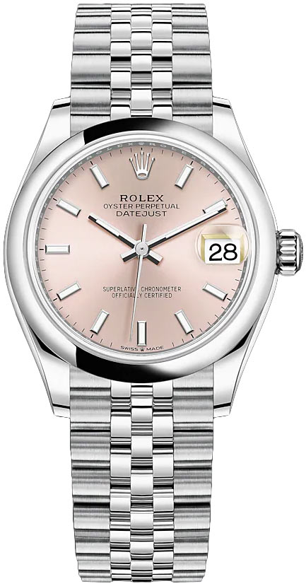 Datejust 31mm Stainless Steel 278240 Pink Index Jubilee
