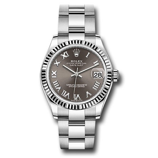Datejust 31mm Stainless Steel 278274 Dark Grey Roman Oyster