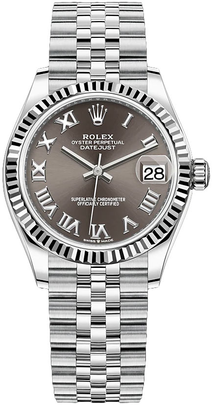 Datejust 31mm Stainless Steel 278274 Dark Grey Roman Jubilee