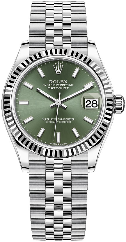 Datejust 31mm Stainless Steel 278274 Mint Green Index Jubilee