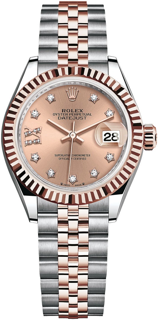 Lady Datejust 28mm Stainless Steel and Everose Gold 279171 Rose 17 Diamond Jubilee
