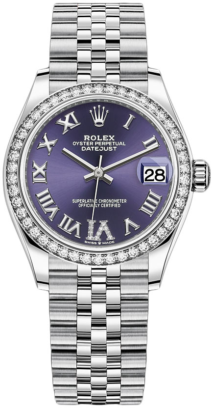 Datejust 31mm Stainless Steel 278384rbr Aubergine VI Jubilee