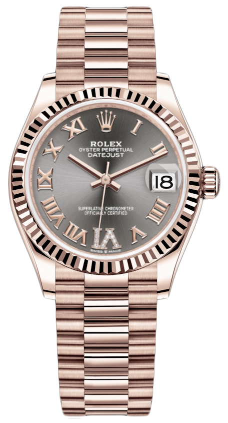Datejust 31mm Everose Gold 278275 Rhodium VI Roman President