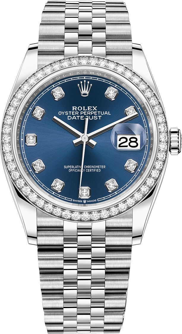 Datejust 36mm Stainless Steel 126284RBR Blue Diamond Jubilee