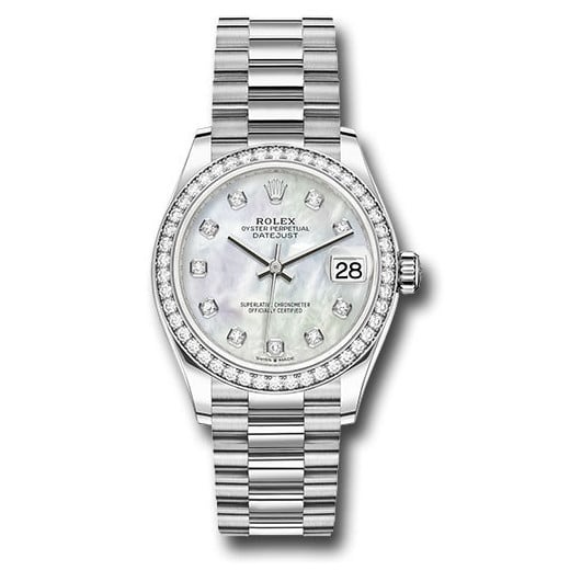 Datejust 31mm White Gold 278289RBR MOP Diamond President