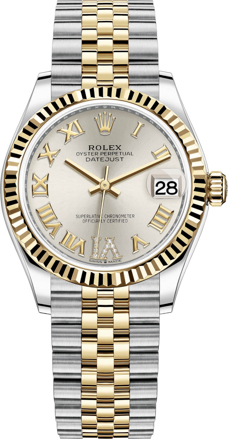 Datejust 31mm Stainless Steel and Yellow Gold 278273 Silver VI Roman Jubilee