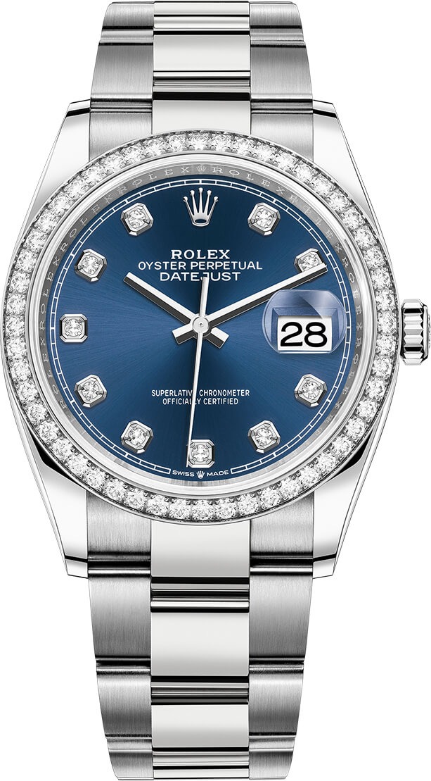 Datejust 36mm Stainless Steel 126284RBR Blue Diamond Oyster