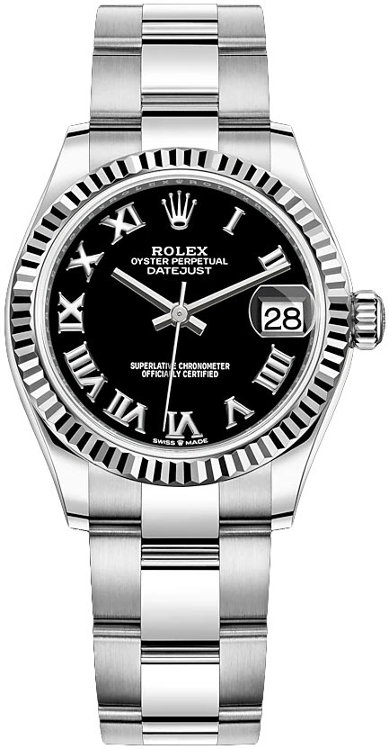 Datejust 31mm Stainless Steel 278274 Black Roman Oyster