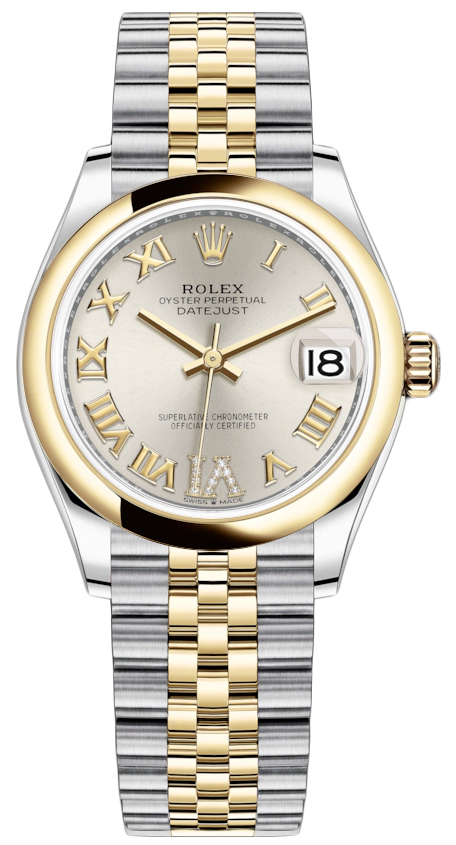 Datejust 31mm Stainless Steel and Yellow Gold 278243 Silver VI Roman Jubilee