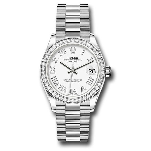 Datejust 31mm White Gold 278289RBR White Roman President