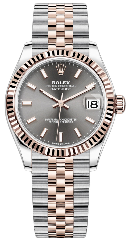 Datejust 31mm Stainless Steel and Rose Gold 278271 Rhodium Index Jubilee