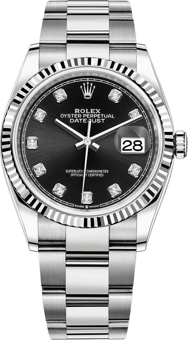 Datejust 36mm Stainless Steel 126234 Black Diamond Oyster