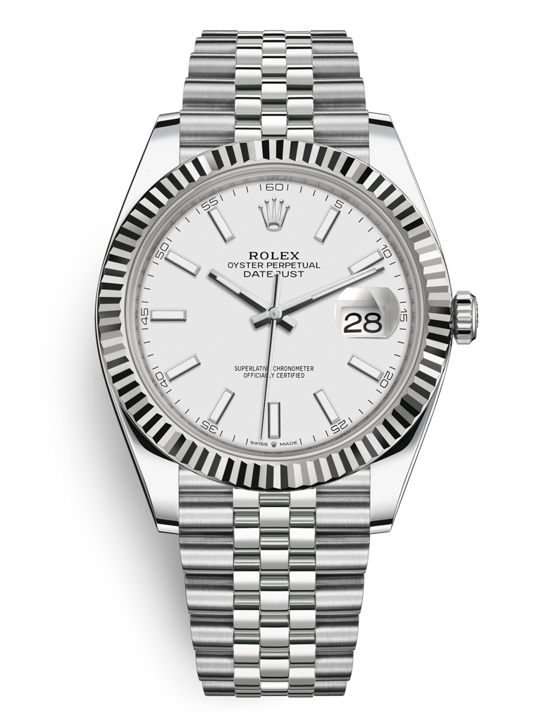 Rolex Datejust 41mm Stainless Steel 126334 White Index Jubilee