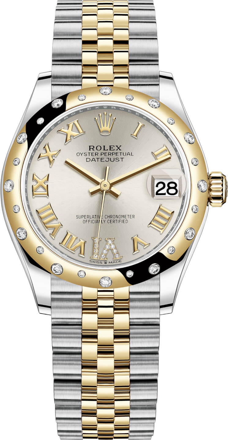 Datejust 31mm Stainless Steel and Yellow Gold 278343RBR Silver VI Roman Jubilee