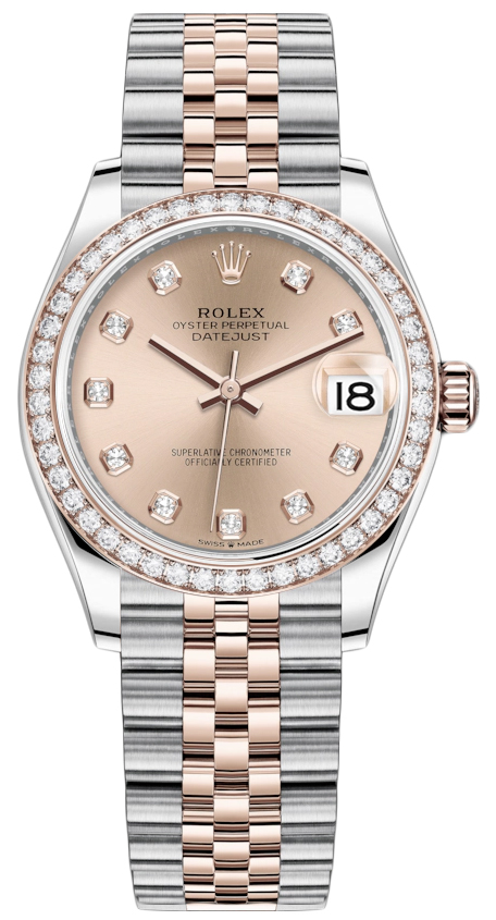 Datejust 31mm Stainless Steel and Rose Gold 278381rbr Rose Diamond Jubilee