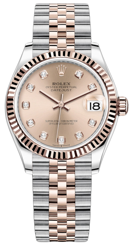 Datejust 31mm Stainless Steel and Rose Gold 278271 Rose Diamond Jubilee