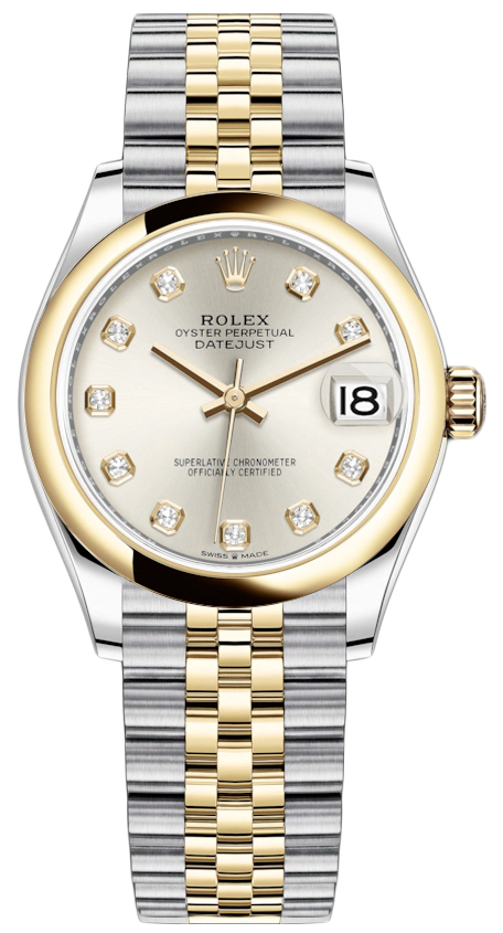Datejust 31mm Stainless Steel and Yellow Gold 278243 Silver Diamond Jubilee