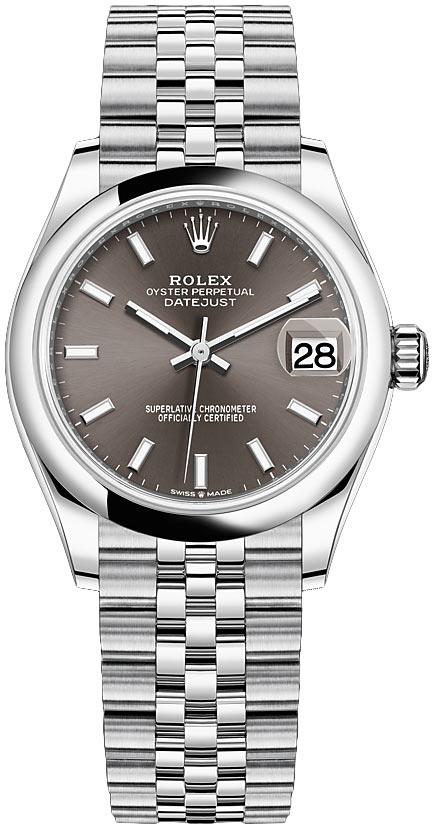 Datejust 31mm Stainless Steel 278240 Dark Grey Index Jubilee