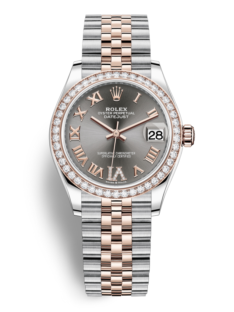 Rolex Datejust 31mm Stainless Steel and Rose Gold 278381RBR Rhodium VI Roman Jubilee